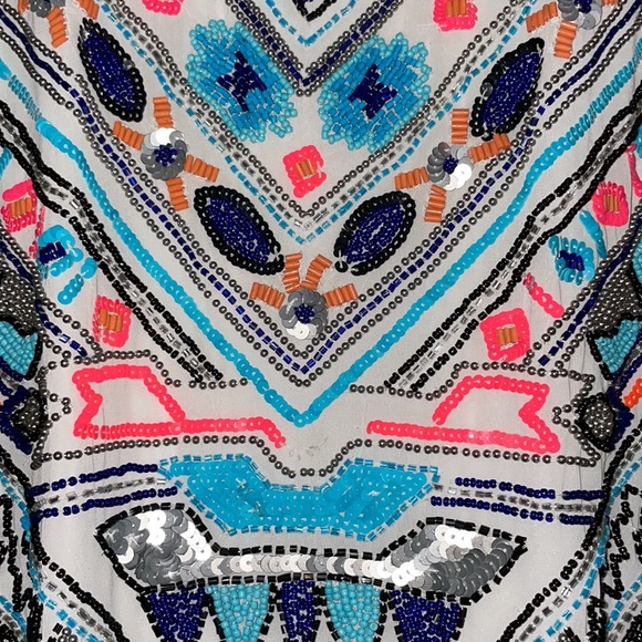 NWT Parker beaded sequin embellished dress - Picture 4 of 9